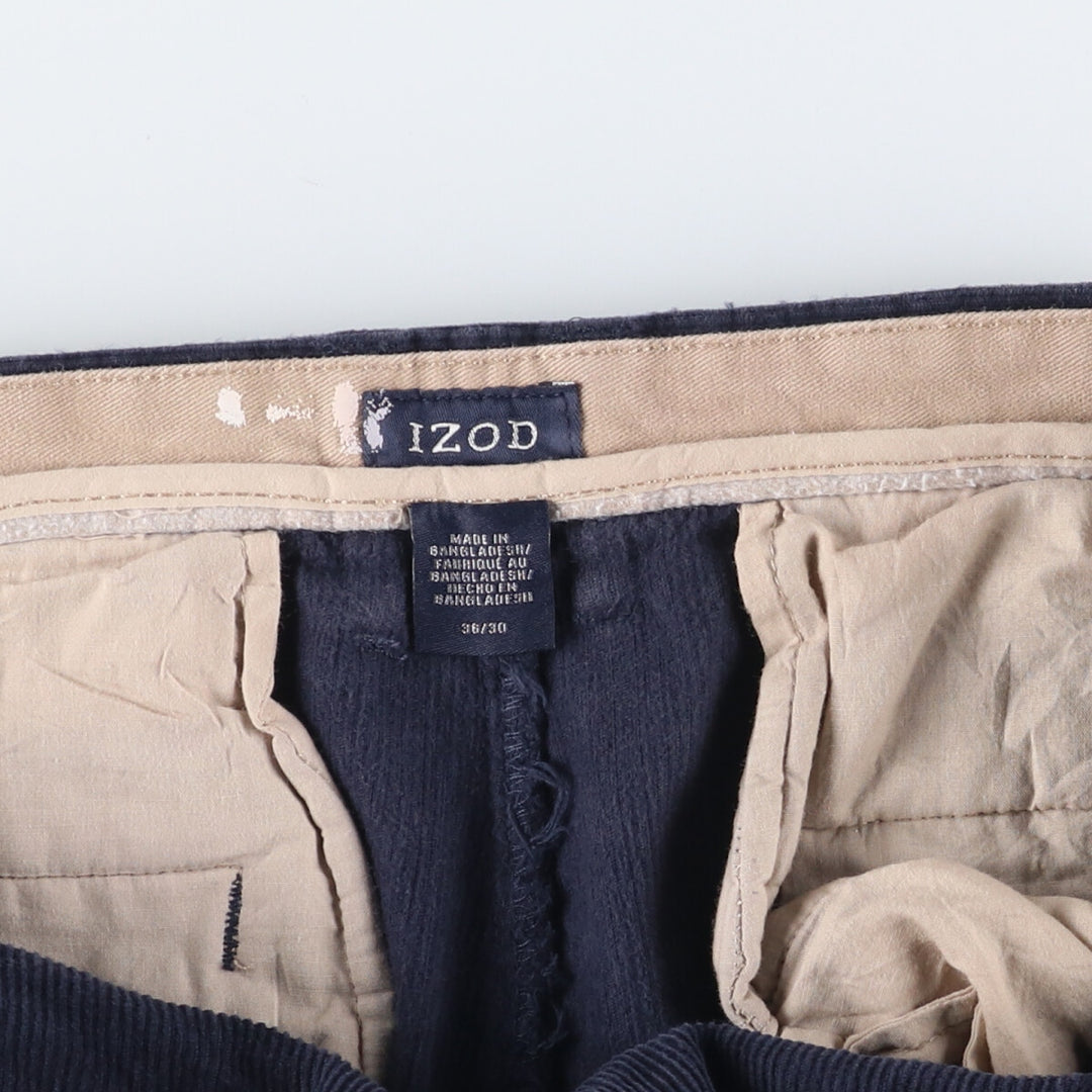 IZOD Men's Corduroy Pants, Size W35 cotton navy blue type Vintage Second Hand