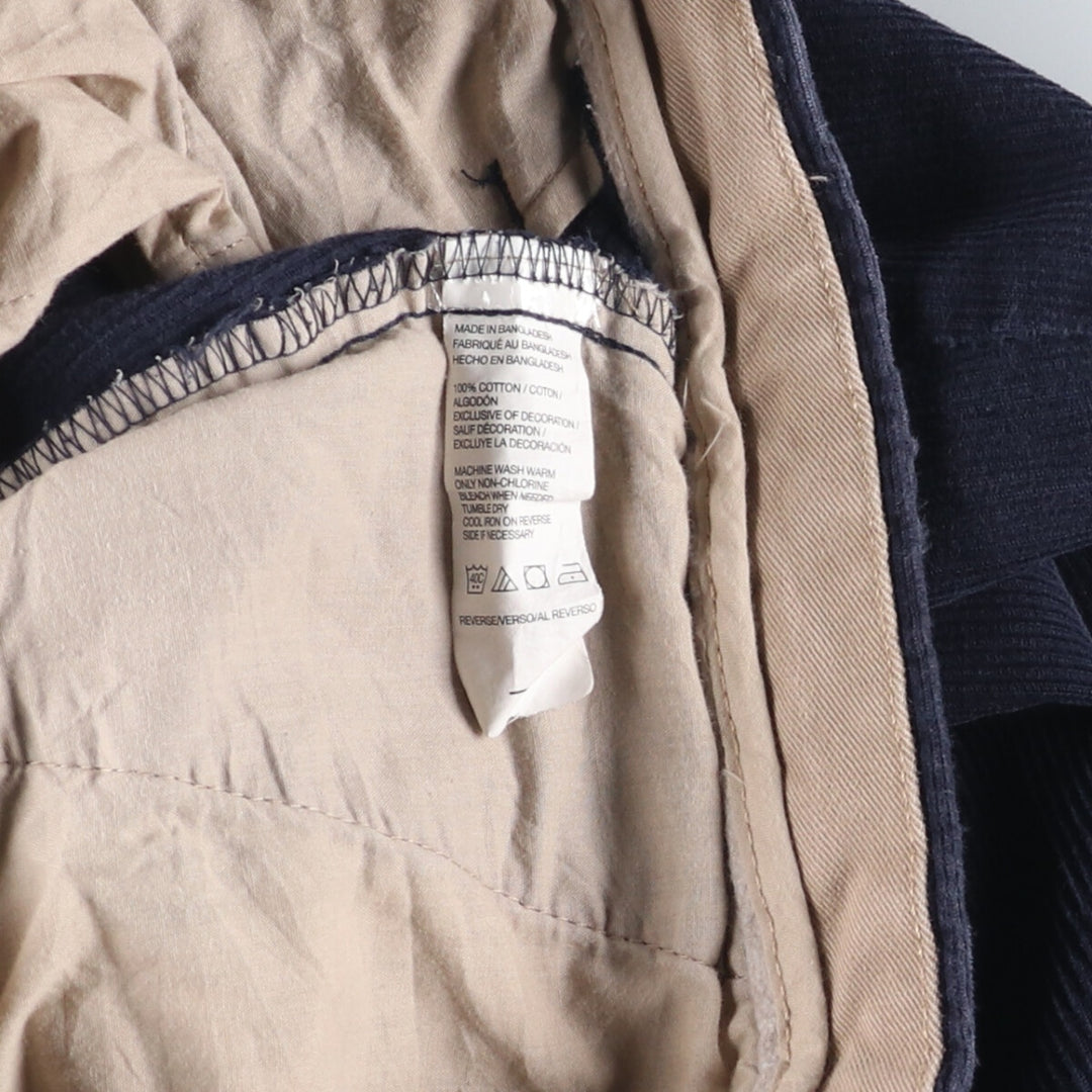 IZOD Men's Corduroy Pants, Size W35 cotton navy blue type Vintage Second Hand
