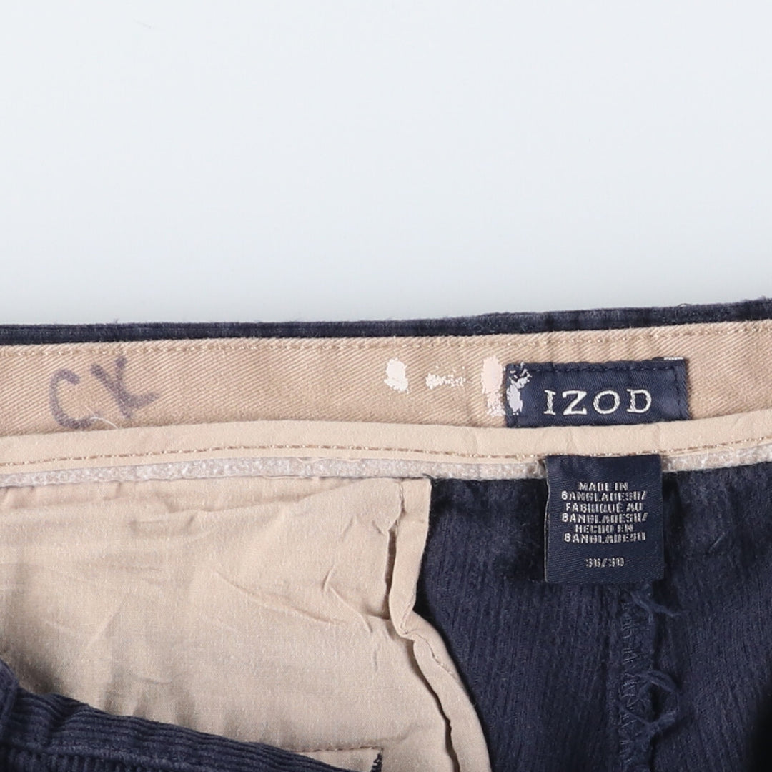 IZOD Men's Corduroy Pants, Size W35 cotton navy blue type Vintage Second Hand
