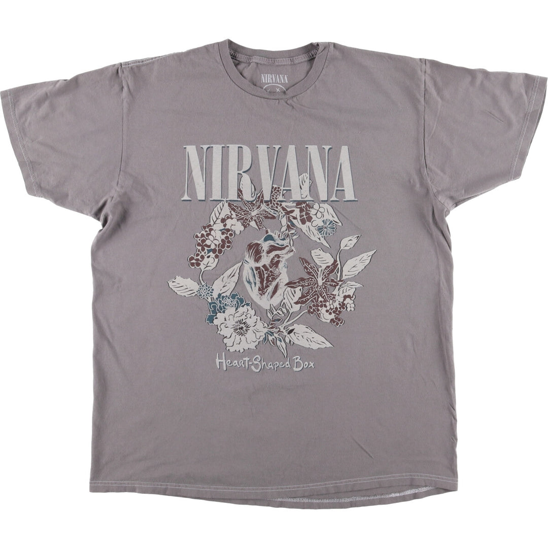 NIRVANA Nirvana Band T-shirt, Band T, Men's XL size cotton gray type Vintage Second Hand