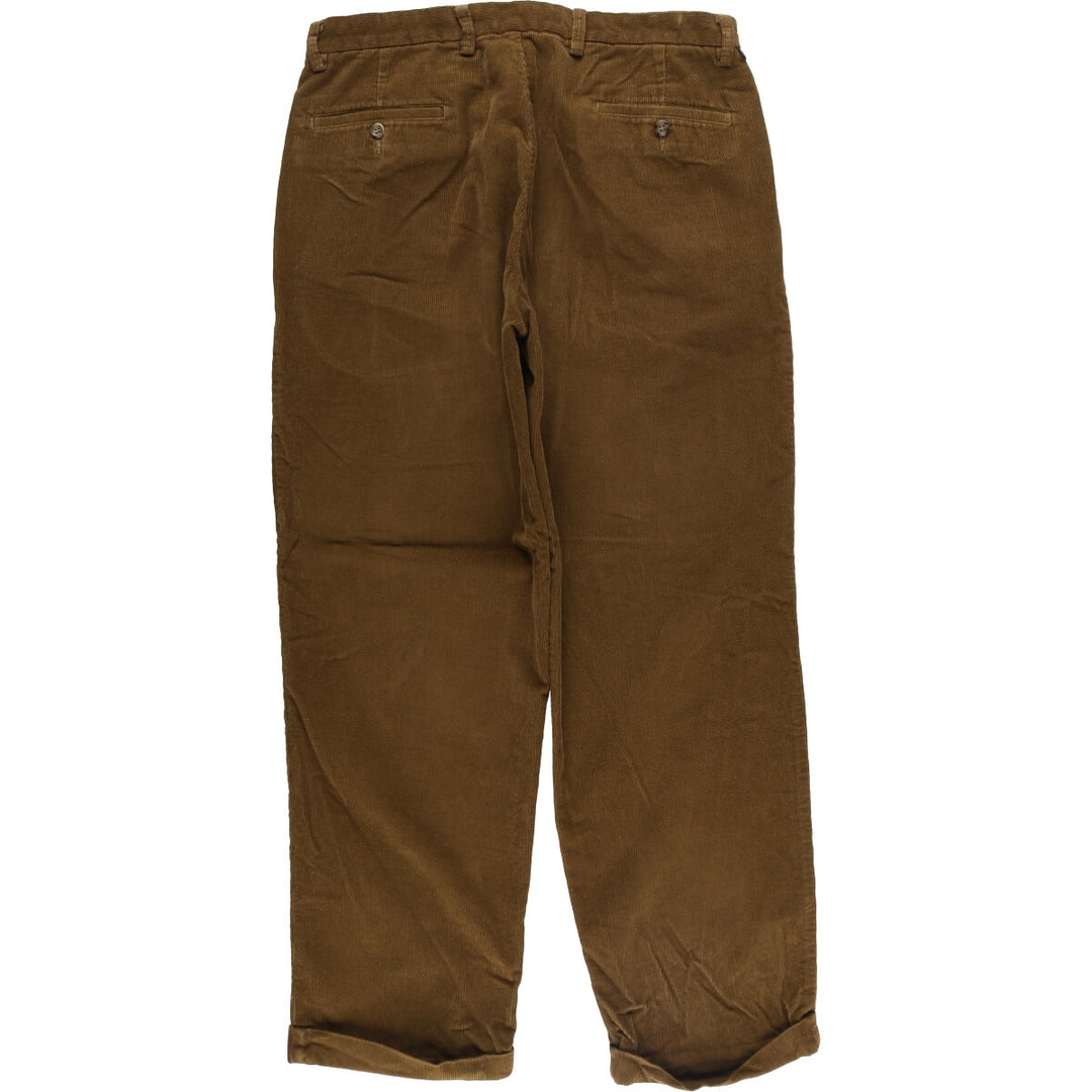 Dockers Pleated Relaxed Fit Two-Pleated Corduroy Pants, Men's, Size 35 cotton brown type Vintage Second Hand