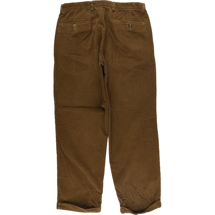 Dockers Pleated Relaxed Fit Two-Pleated Corduroy Pants, Men's, Size 35 cotton brown type Vintage Second Hand