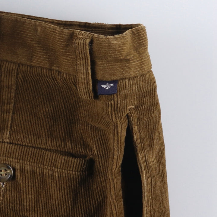 Dockers Pleated Relaxed Fit Two-Pleated Corduroy Pants, Men's, Size 35 cotton brown type Vintage Second Hand