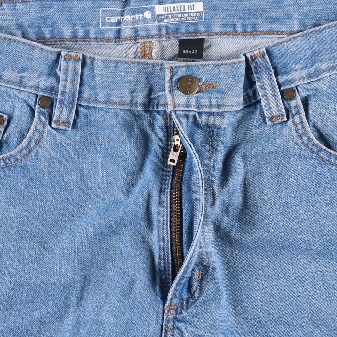 Carhartt Relaxed Fit Straight Denim Pants for Men, W37 cotton blue type Vintage Second Hand
