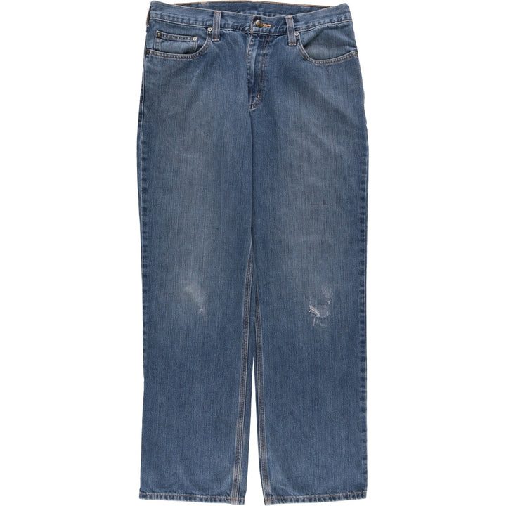 Carhartt Relaxed Fit Straight Denim Pants for Men, W34 equivalent cotton blue type Vintage Second Hand