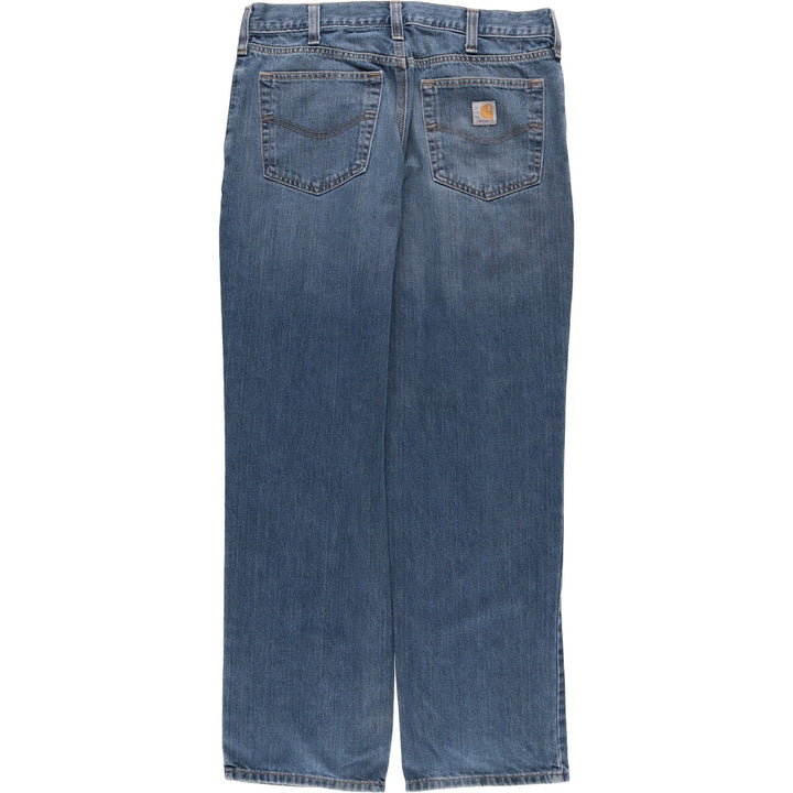 Carhartt Relaxed Fit Straight Denim Pants for Men, W34 equivalent cotton blue type Vintage Second Hand