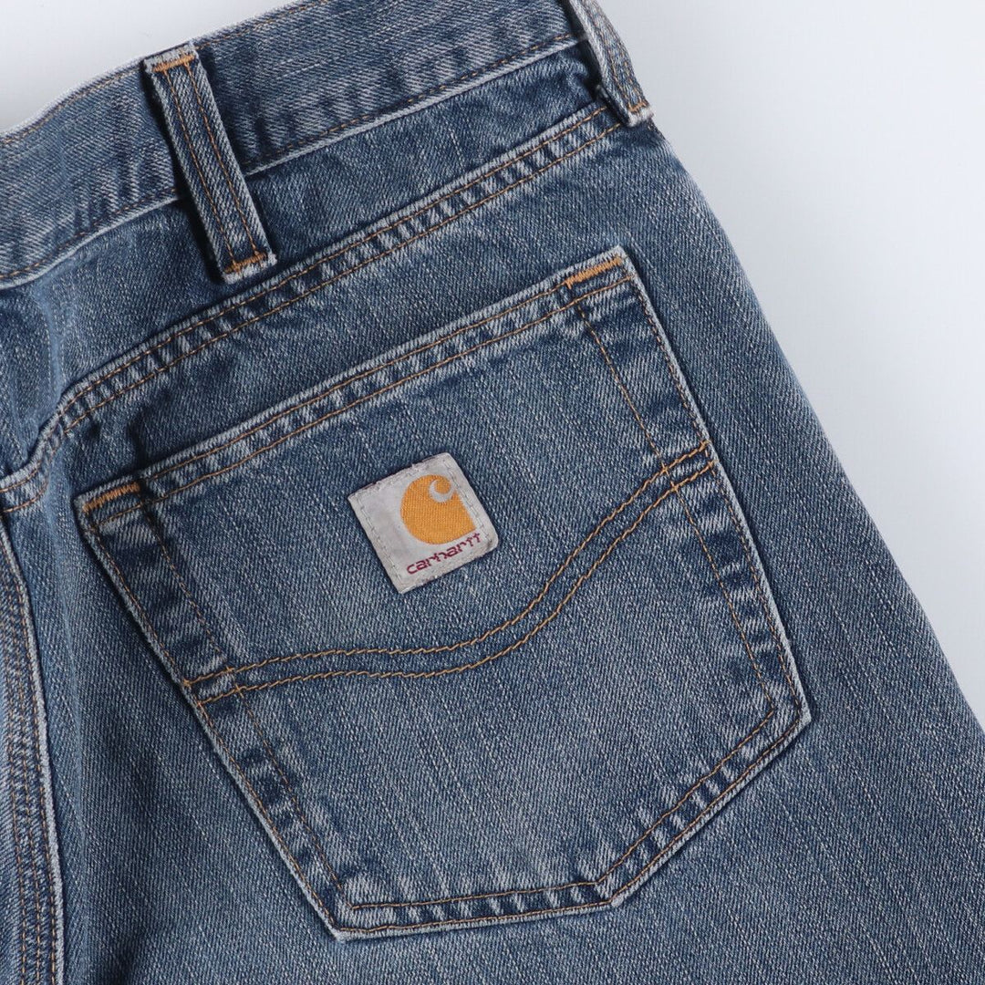Carhartt Relaxed Fit Straight Denim Pants for Men, W34 equivalent cotton blue type Vintage Second Hand
