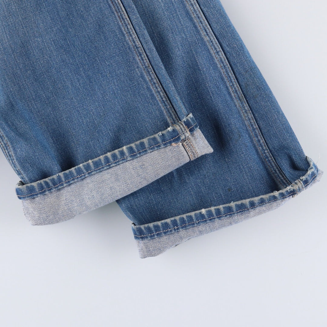 Vintage 1970'S Wrangler NO-FAULT JEAN flared denim pants, men's size W34. unclear blue type Vintage Second Hand