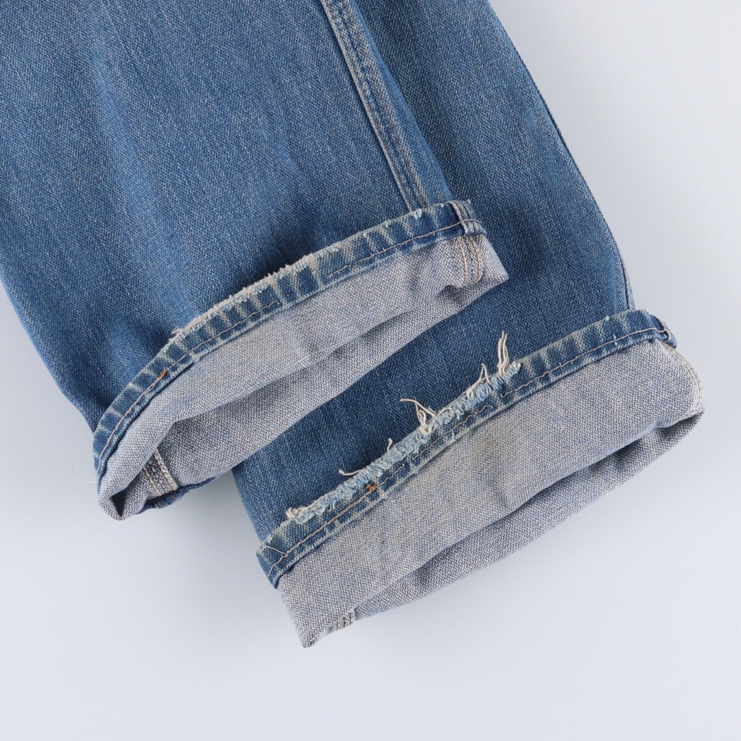 Vintage 1970'S Wrangler NO-FAULT JEAN flared denim pants, men's size W34. unclear blue type Vintage Second Hand