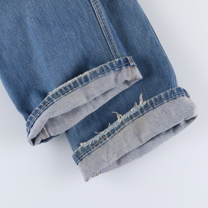 Vintage 1970'S Wrangler NO-FAULT JEAN flared denim pants, men's size W34. unclear blue type Vintage Second Hand