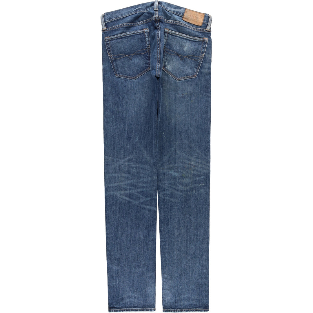 Ralph Lauren POLO RALPH LAUREN straight denim pants for men, W34 equivalent cotton blue type Vintage Second Hand
