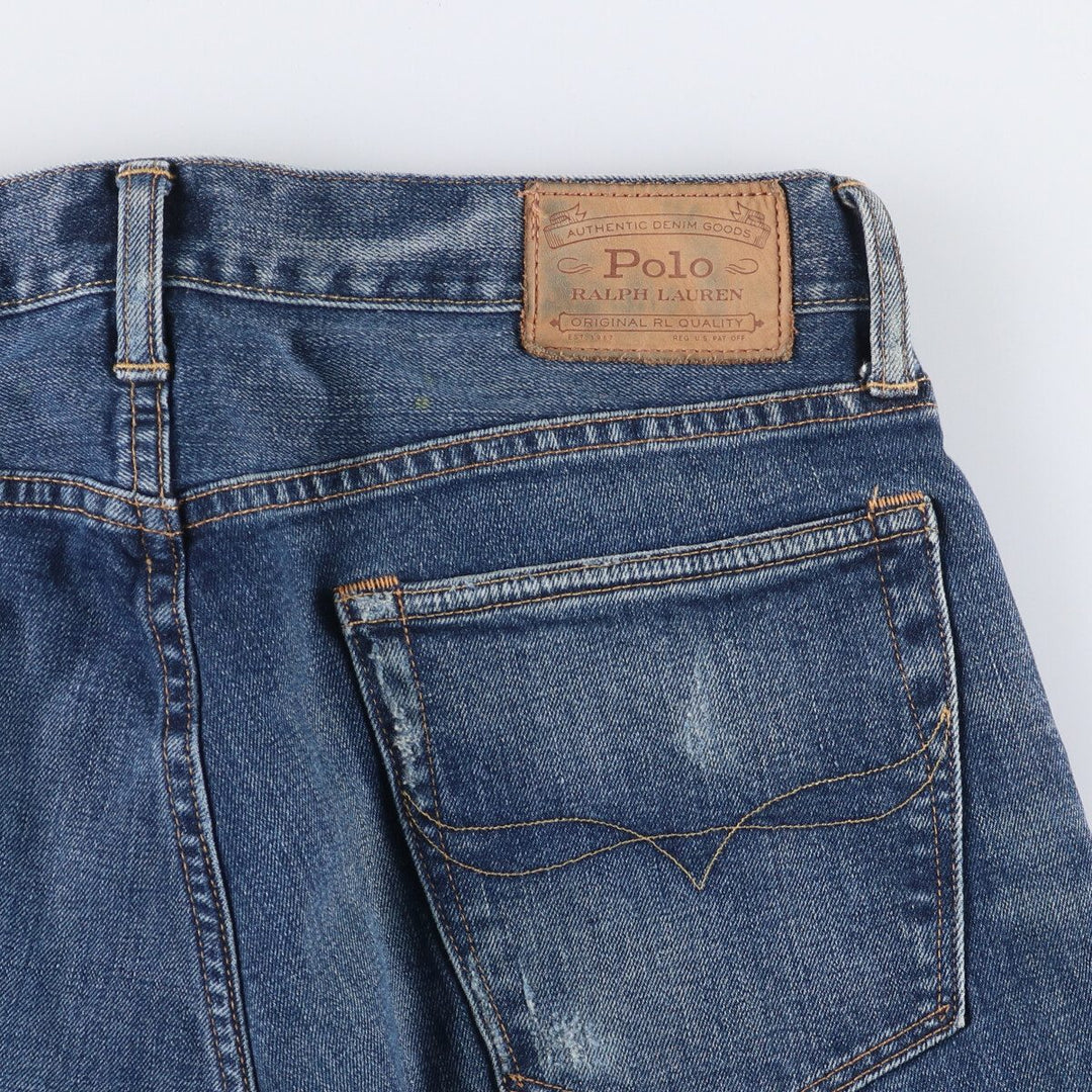Ralph Lauren POLO RALPH LAUREN straight denim pants for men, W34 equivalent cotton blue type Vintage Second Hand