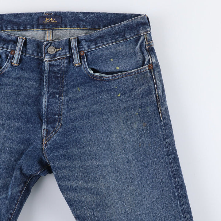 Ralph Lauren POLO RALPH LAUREN straight denim pants for men, W34 equivalent cotton blue type Vintage Second Hand