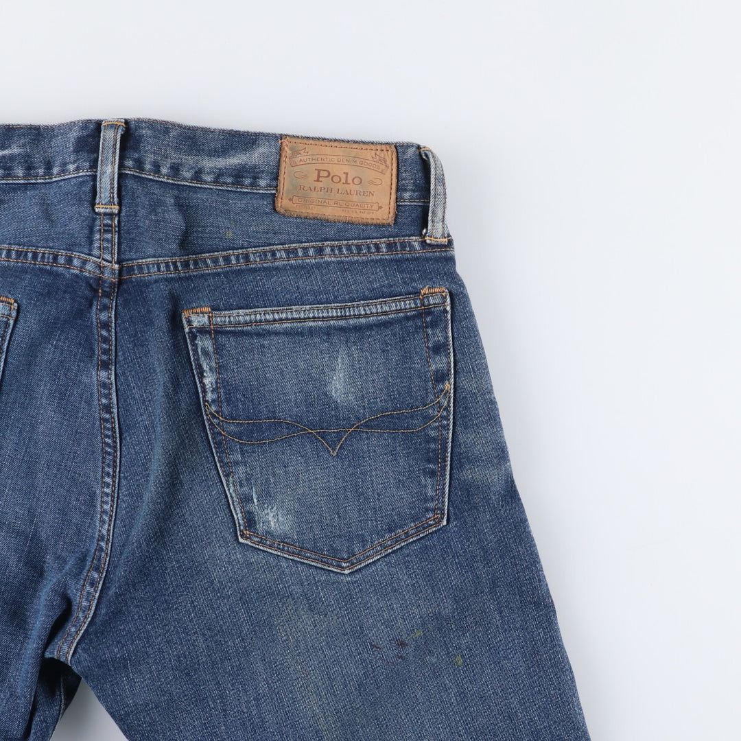 Ralph Lauren POLO RALPH LAUREN straight denim pants for men, W34 equivalent cotton blue type Vintage Second Hand