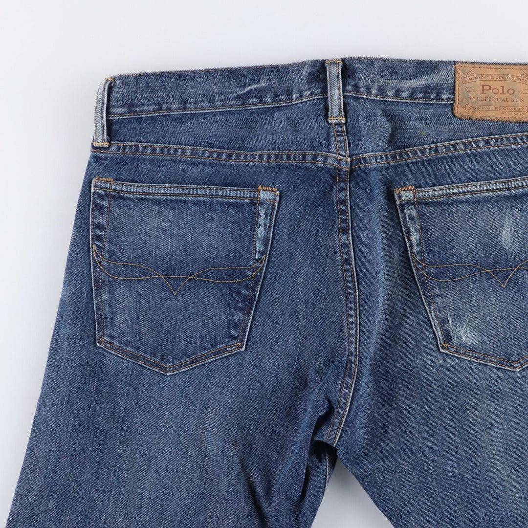 Ralph Lauren POLO RALPH LAUREN straight denim pants for men, W34 equivalent cotton blue type Vintage Second Hand