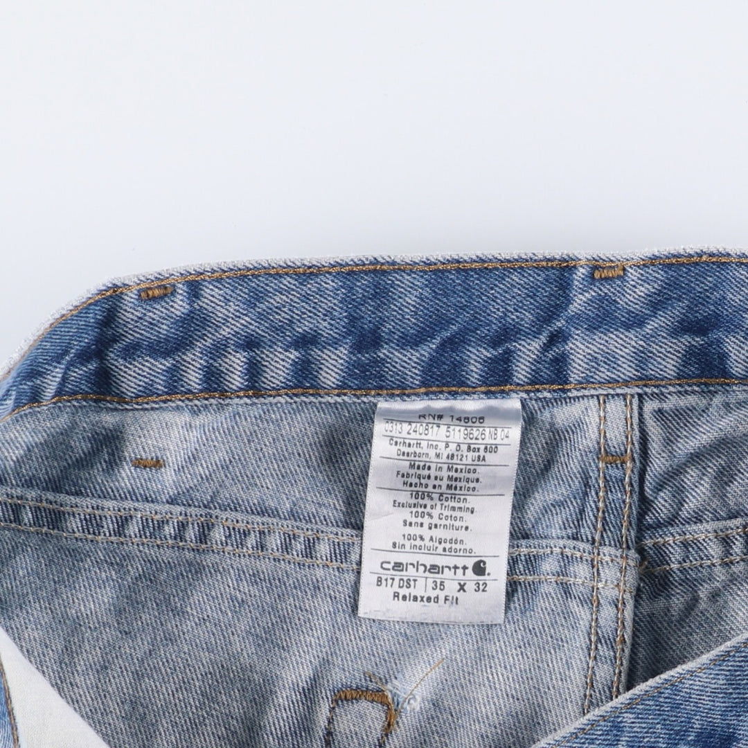 Carhartt Relaxed Fit Tapered Denim Pants for Men, W35 cotton blue type Vintage Second Hand