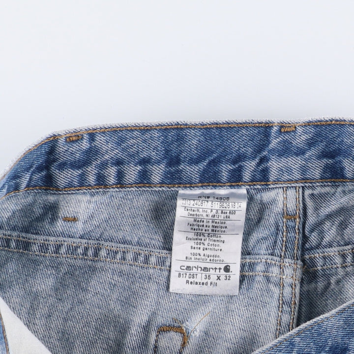 Carhartt Relaxed Fit Tapered Denim Pants for Men, W35 cotton blue type Vintage Second Hand