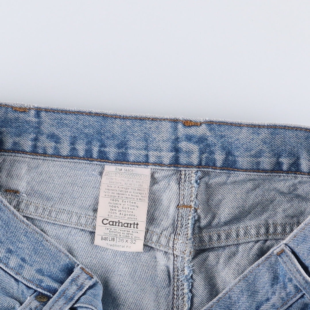 Carhartt Traditional FIT Tapered Denim Pants Men's W37 cotton blue type Vintage Second Hand