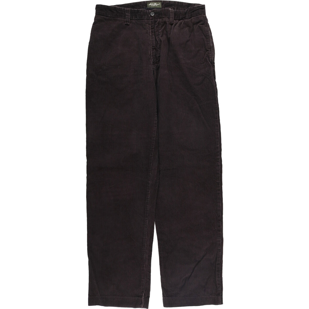 Eddie Bauer Classic Fit Corduroy Pants, Men's, Size 34 cotton black type Vintage Second Hand