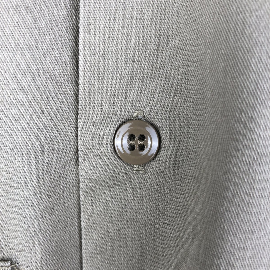 Vintage 90'S Dickies long-sleeved work shirt, made in the USA, size M, men's polyester Beige type Vintage Second Hand