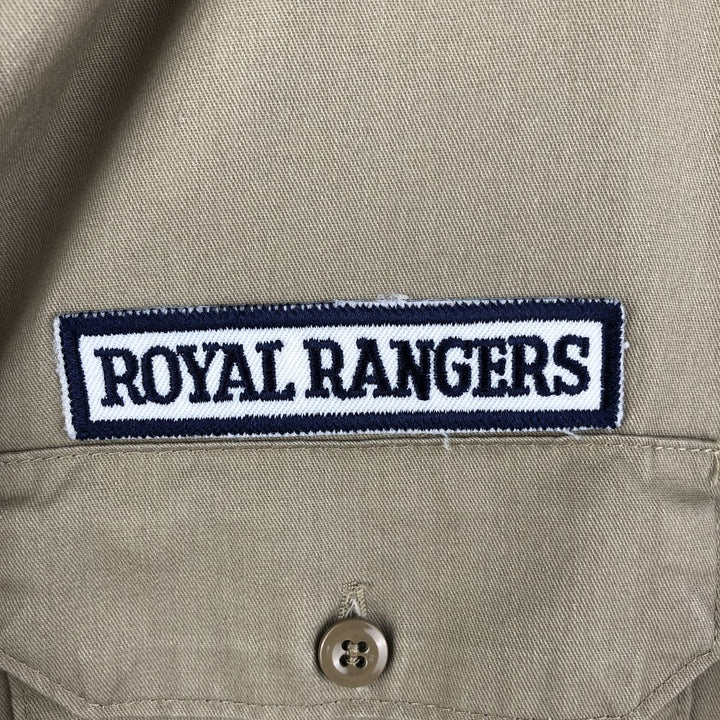 Vintage 90'S Dickies long-sleeved work shirt, made in the USA, size M, men's polyester Beige type Vintage Second Hand