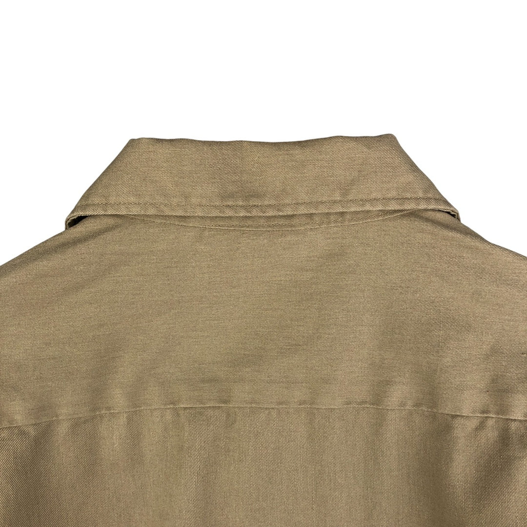 Vintage 90'S Dickies long-sleeved work shirt, made in the USA, size M, men's polyester Beige type Vintage Second Hand