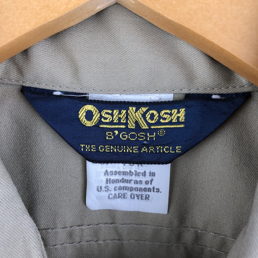 Osh Kosh long-sleeved work shirt, men's size L polyester Beige type Vintage Second Hand
