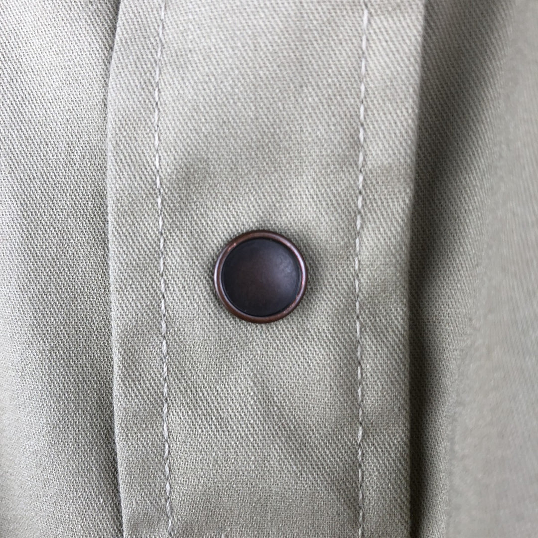 Osh Kosh long-sleeved work shirt, men's size L polyester Beige type Vintage Second Hand
