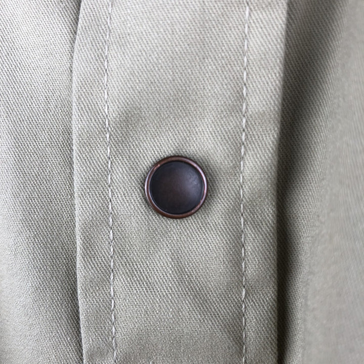 Osh Kosh long-sleeved work shirt, men's size L polyester Beige type Vintage Second Hand