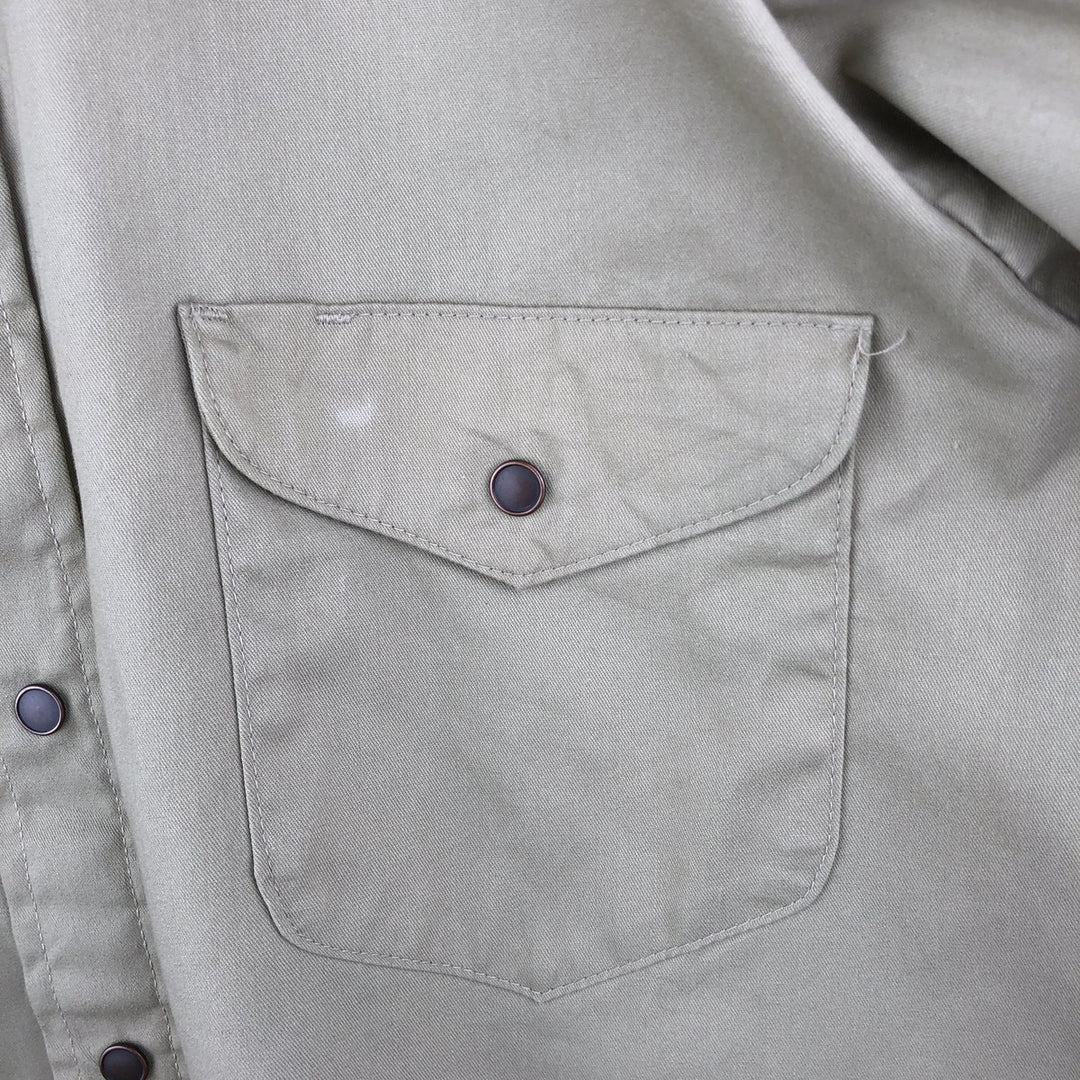 Osh Kosh long-sleeved work shirt, men's size L polyester Beige type Vintage Second Hand