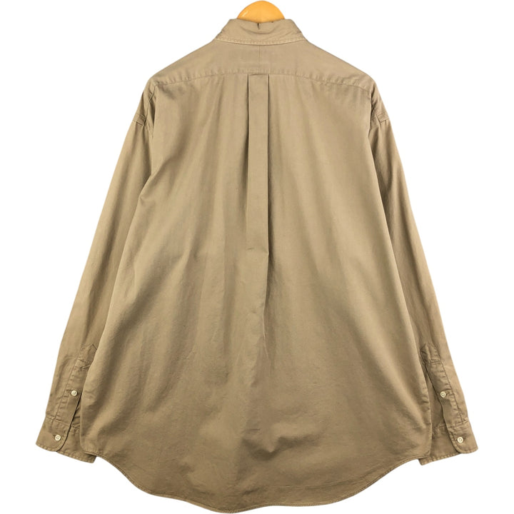 Ralph Lauren BLAIRE long sleeve button down shirt, men's XL size cotton Beige type Vintage Second Hand