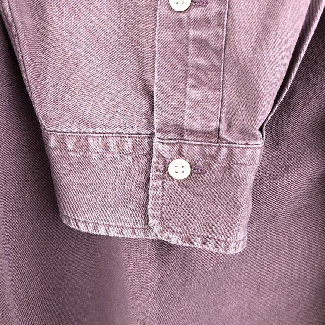 Ralph Lauren long sleeve button down shirt, men's XL size cotton Purple type blue-purple Vintage Second Hand