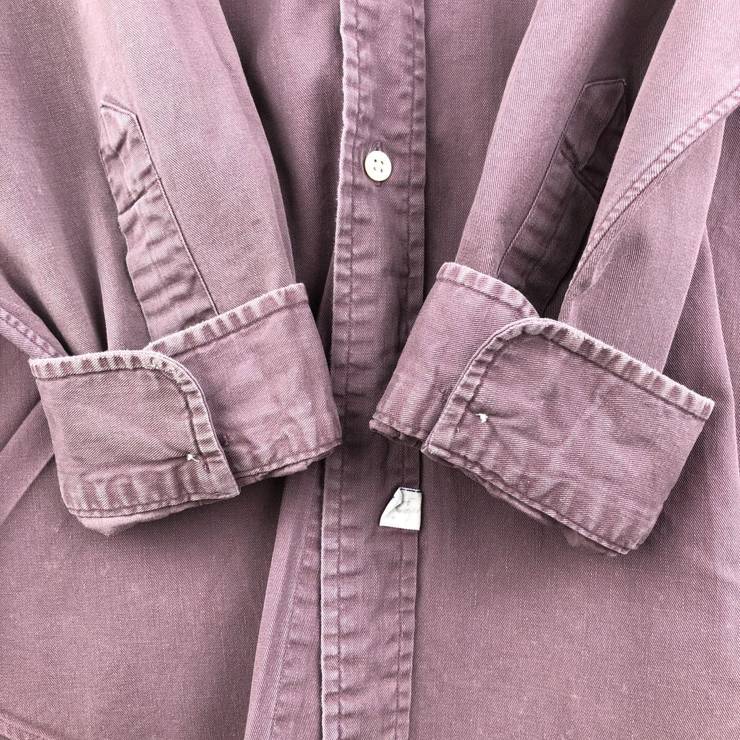 Ralph Lauren long sleeve button down shirt, men's XL size cotton Purple type blue-purple Vintage Second Hand