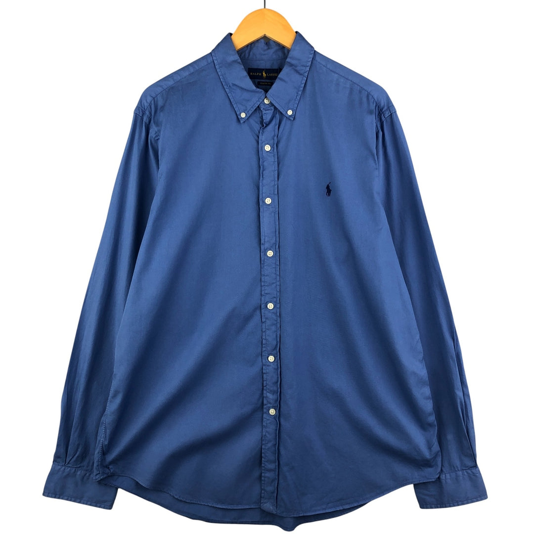 Ralph Lauren Classic Fit Long Sleeve Button Down Shirt Men's XL cotton Blue type light blue Vintage Second Hand