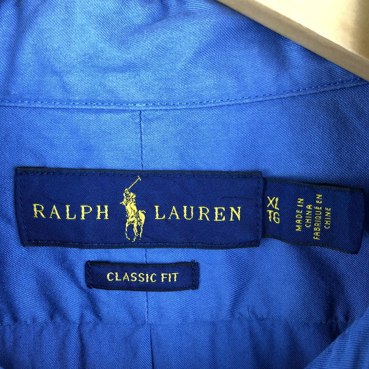 Ralph Lauren Classic Fit Long Sleeve Button Down Shirt Men's XL cotton Blue type light blue Vintage Second Hand