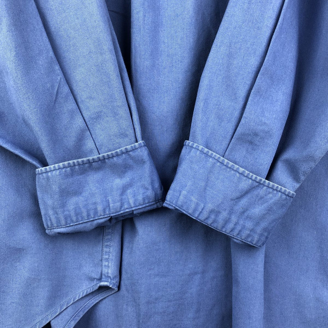 Ralph Lauren BLAKE long sleeve button down shirt, men's XL size cotton Blue type light blue Vintage Second Hand