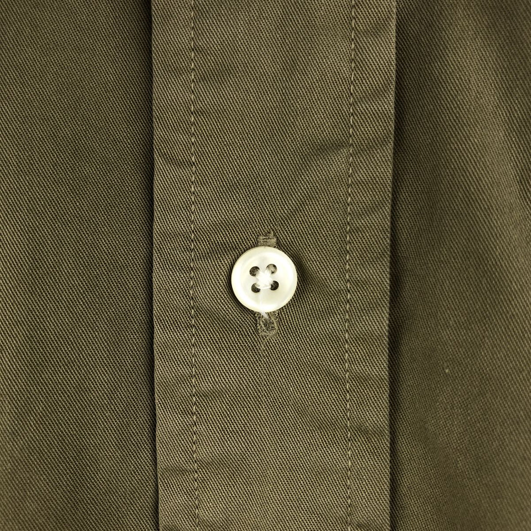 Ralph Lauren Classic Fit Long Sleeve Button Down Shirt, Men's Size L cotton Khaki type Vintage Second Hand