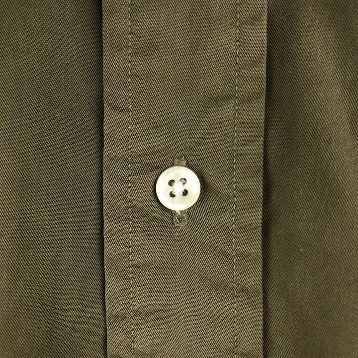 Ralph Lauren Classic Fit Long Sleeve Button Down Shirt, Men's Size L cotton Khaki type Vintage Second Hand