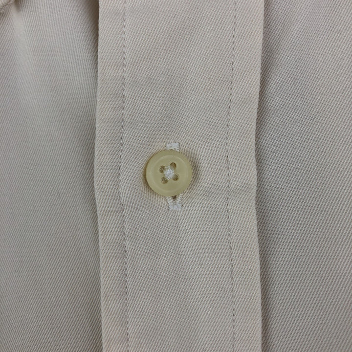 Ralph Lauren Classic Fit Long Sleeve Button Down Shirt, Men's Size L cotton ivory Vintage Second Hand