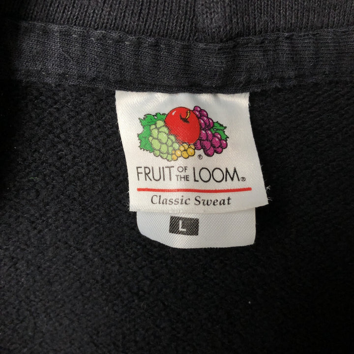Fruit of the Loom Five Finger Death Punch Skull Pattern Band Full-Zip Hoodie, Men's Size L cotton black type Vintage Second Hand