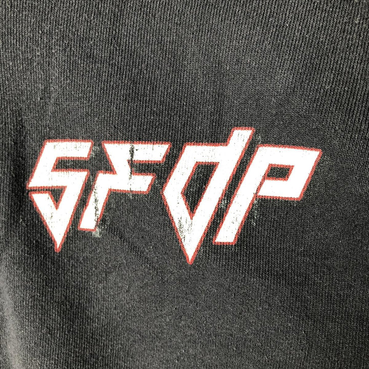 Fruit of the Loom Five Finger Death Punch Skull Pattern Band Full-Zip Hoodie, Men's Size L cotton black type Vintage Second Hand