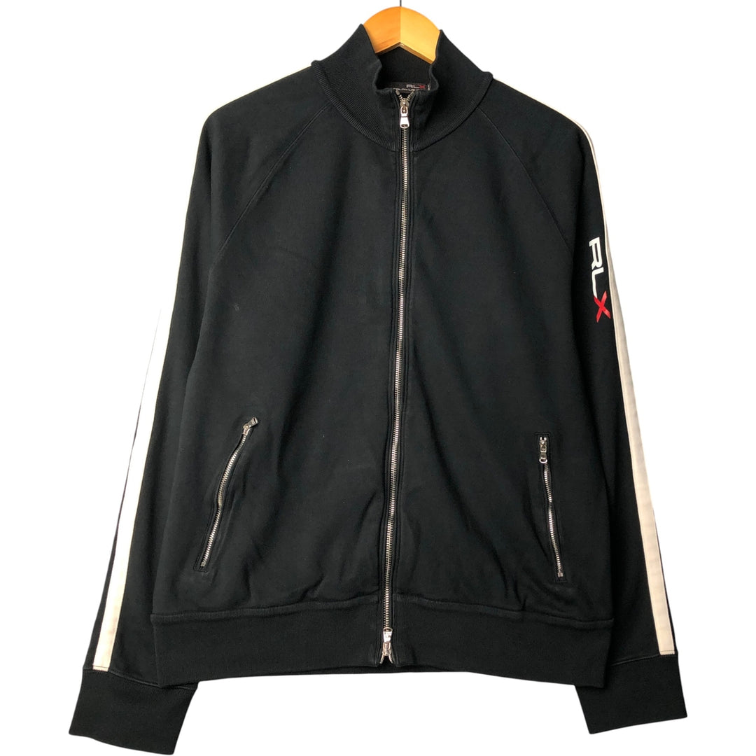 Ralph Lauren RLX full-zip sweatshirt, men's size L cotton black type Vintage Second Hand