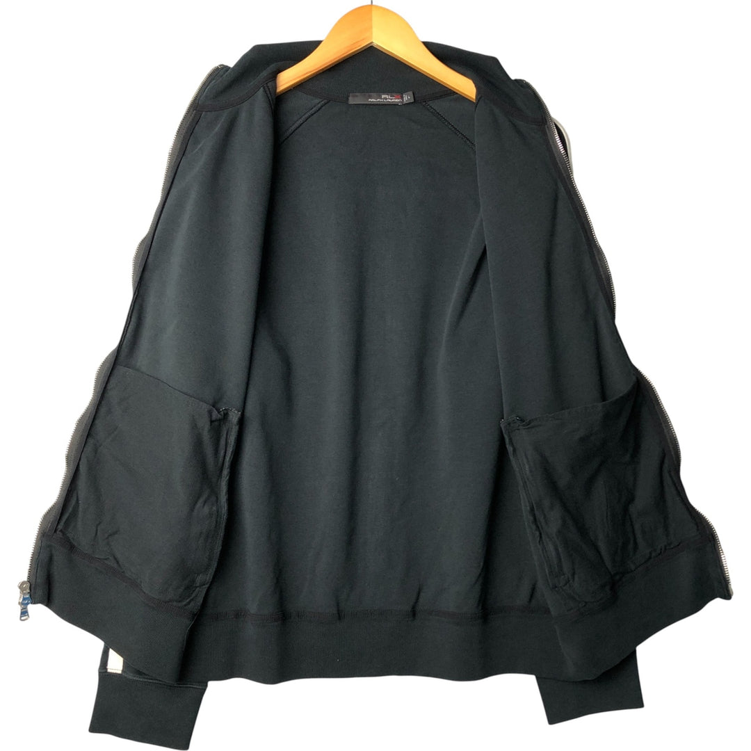 Ralph Lauren RLX full-zip sweatshirt, men's size L cotton black type Vintage Second Hand