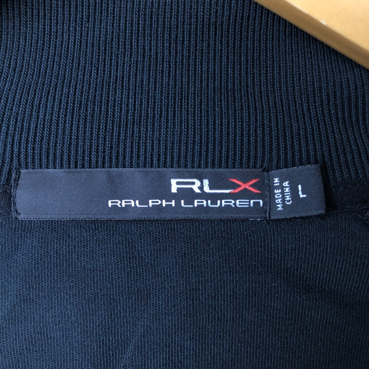 Ralph Lauren RLX full-zip sweatshirt, men's size L cotton black type Vintage Second Hand