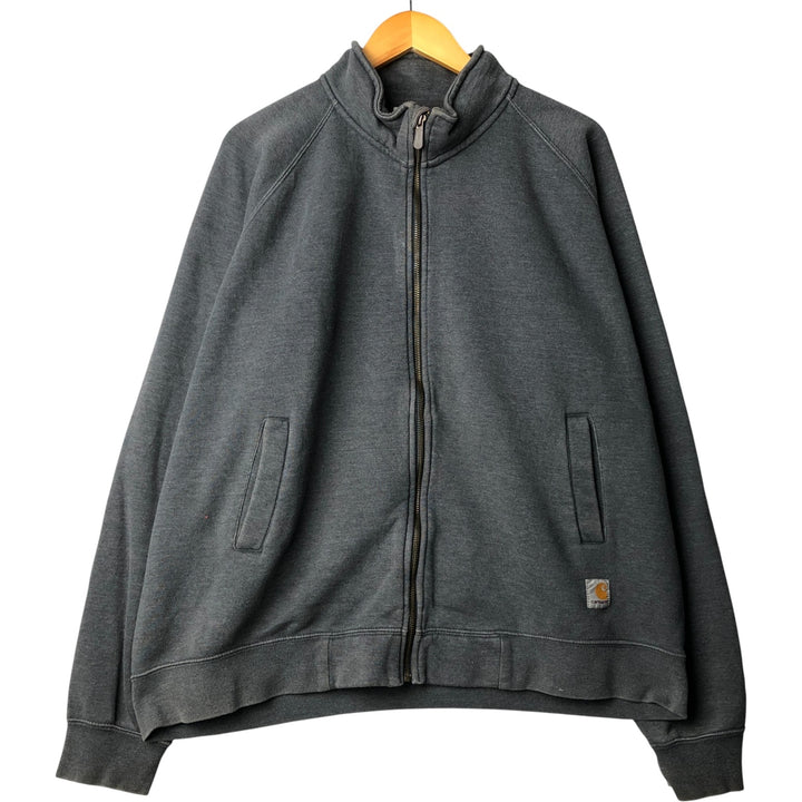Carhartt full-zip sweatshirt, men's size XXL cotton gray type Vintage Second Hand