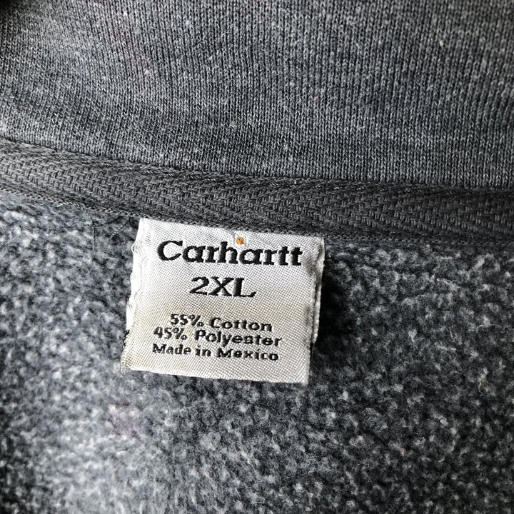 Carhartt full-zip sweatshirt, men's size XXL cotton gray type Vintage Second Hand