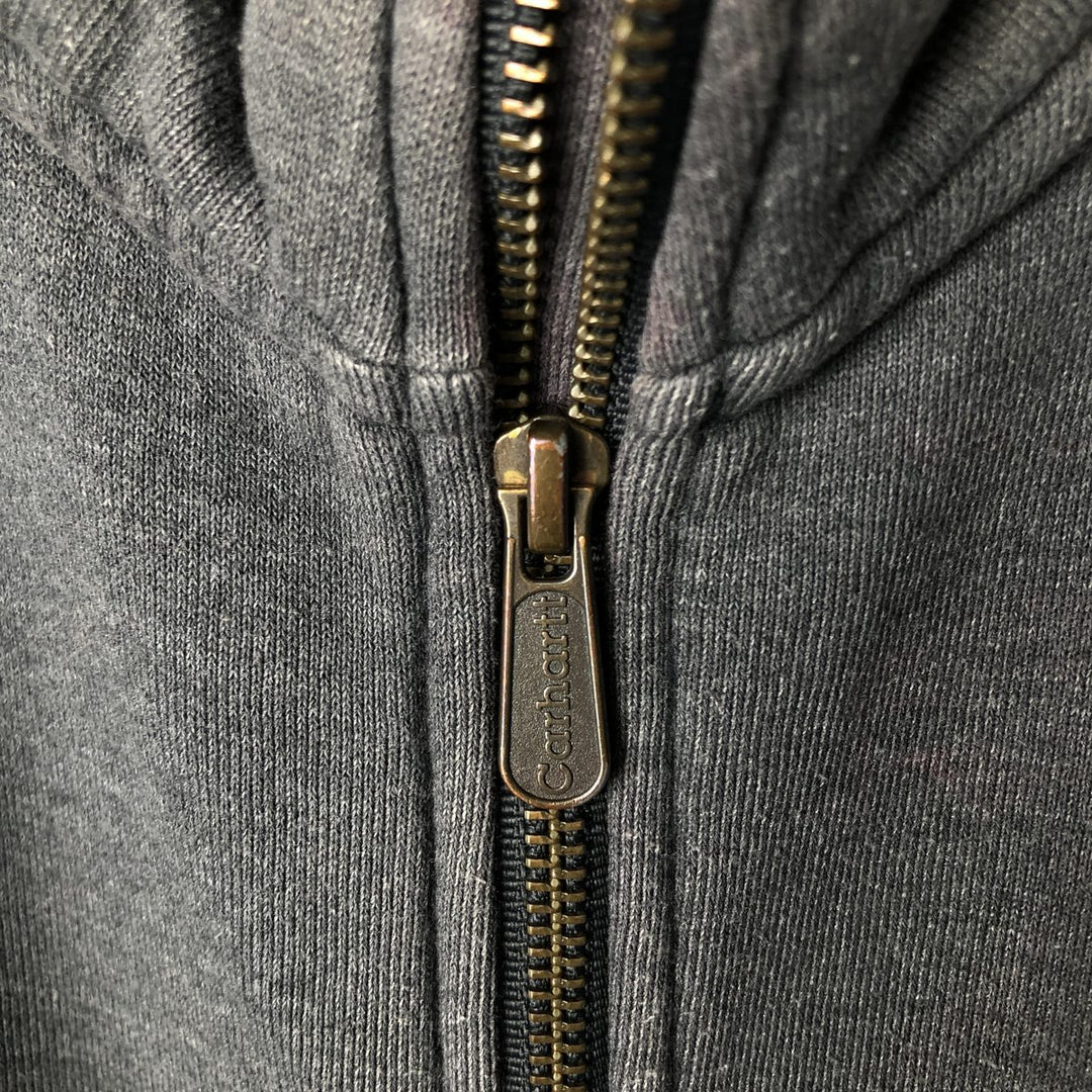 Carhartt full-zip sweatshirt, men's size XXL cotton gray type Vintage Second Hand
