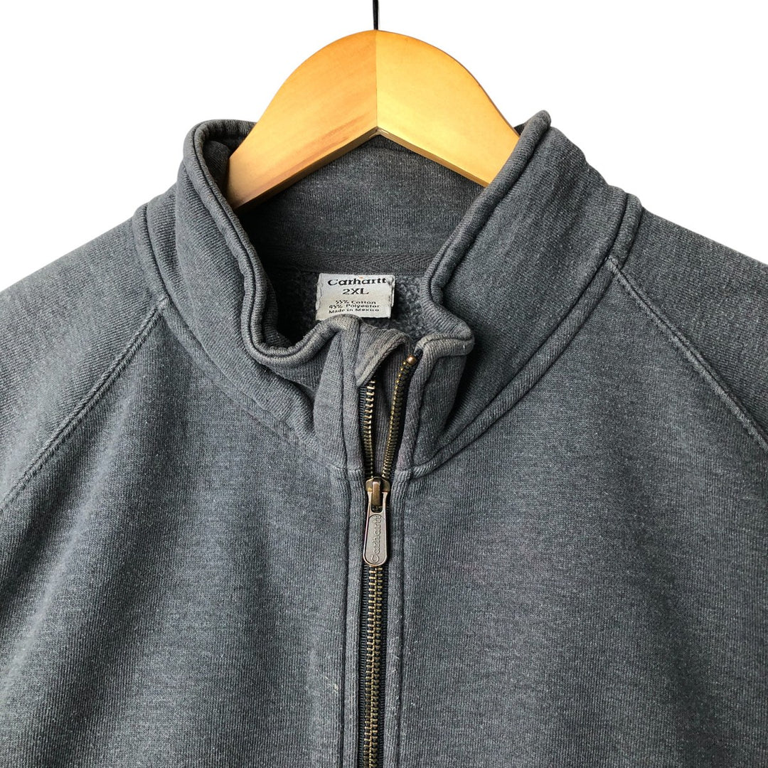 Carhartt full-zip sweatshirt, men's size XXL cotton gray type Vintage Second Hand