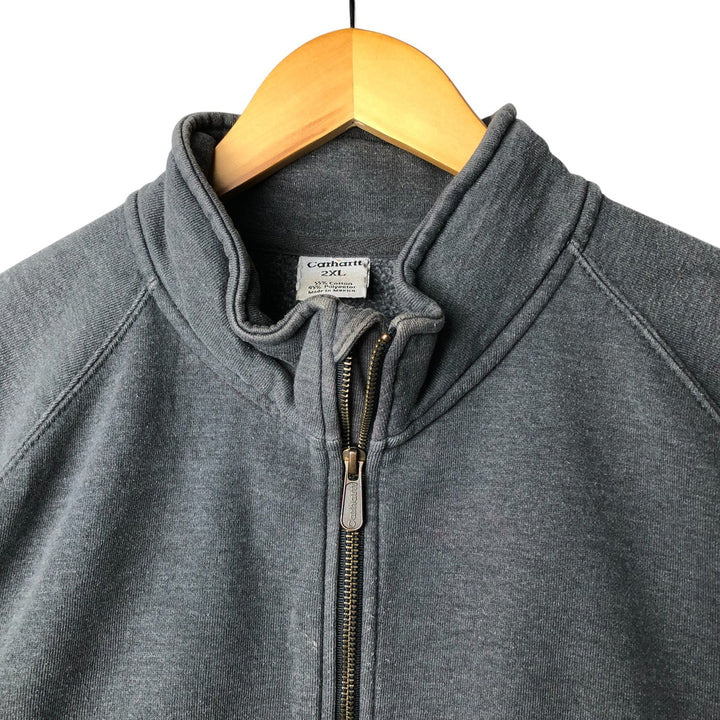 Carhartt full-zip sweatshirt, men's size XXL cotton gray type Vintage Second Hand