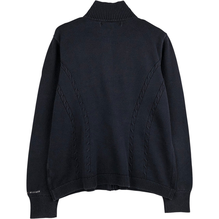 2000'S Tommy Hilfiger Driver's Knit Sweater, Women's XL cotton navy blue type Vintage Second Hand